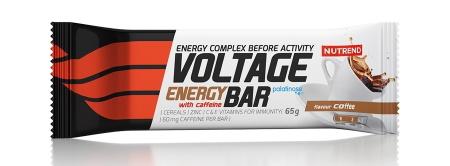 Nutrend VOLTAGE ENERGY BAR WITH CAFFEINE 65 g káva