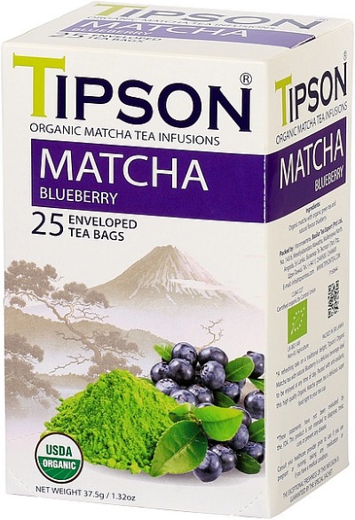 TIPSON BIO Matcha Blueberry přebal 25x1,5g