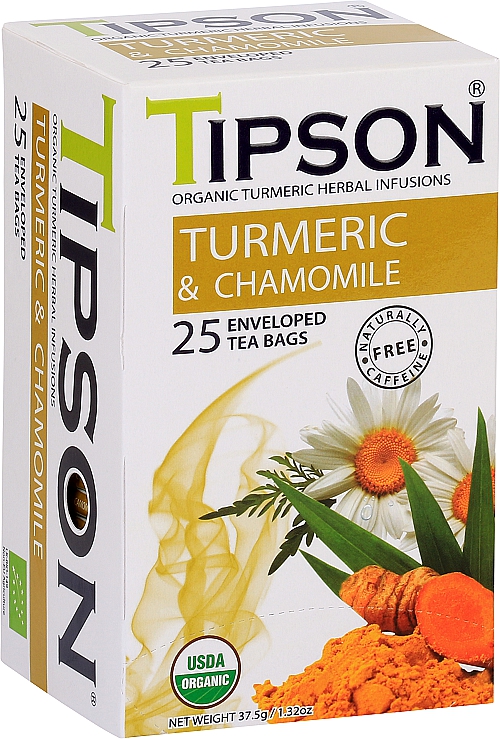 TIPSON Wellnes Organic Turmeric & Camomile 25x1,5g