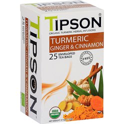 TIPSON Wellnes Organic Turmeric & Ginger Cinnamon 25x1,5g
