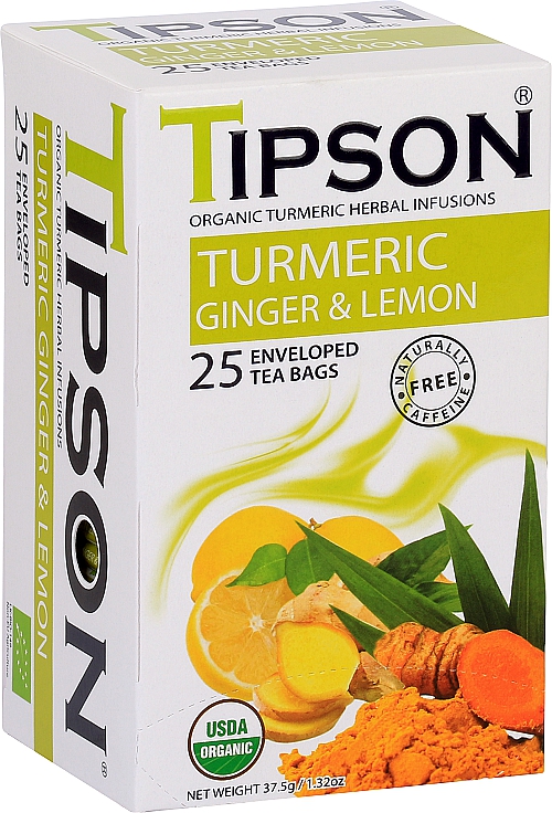 TIPSON Wellnes Organic Turmeric & Ginger Lemon 25x1,5g