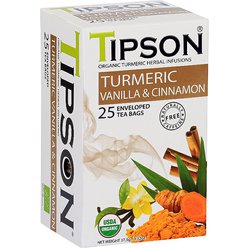 TIPSON Wellnes Organic Turmeric & Vanilla Cinnamon 25x1,5g